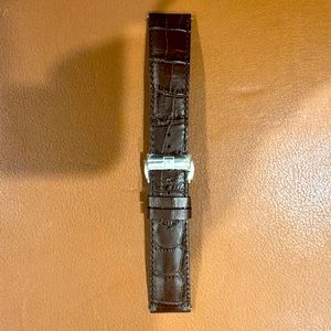 Tissot Luxury Croc Embossed Leather Watch Strap. (Strap Only-41mm Powermatic 80)